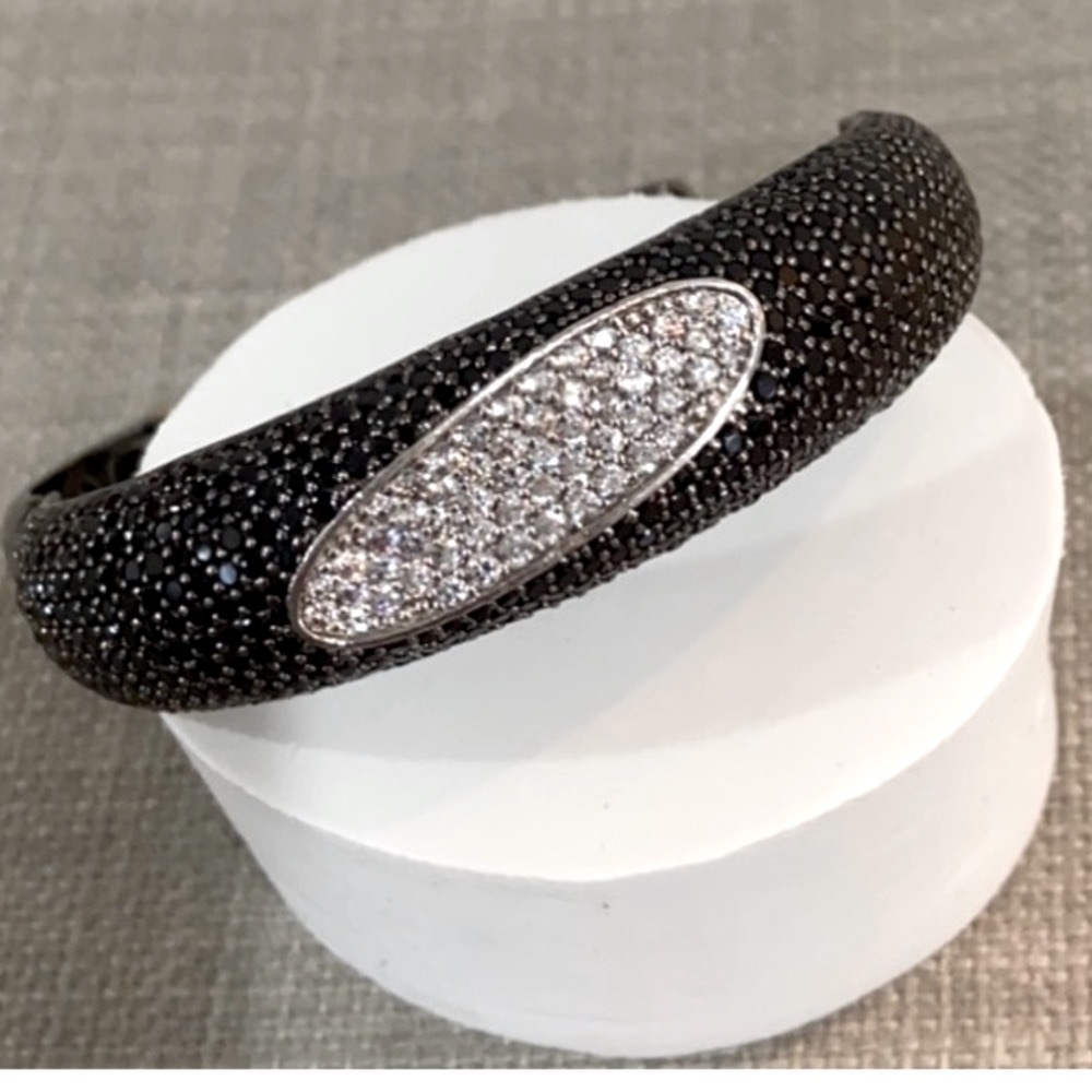 Sterling and CZ bangle by Core